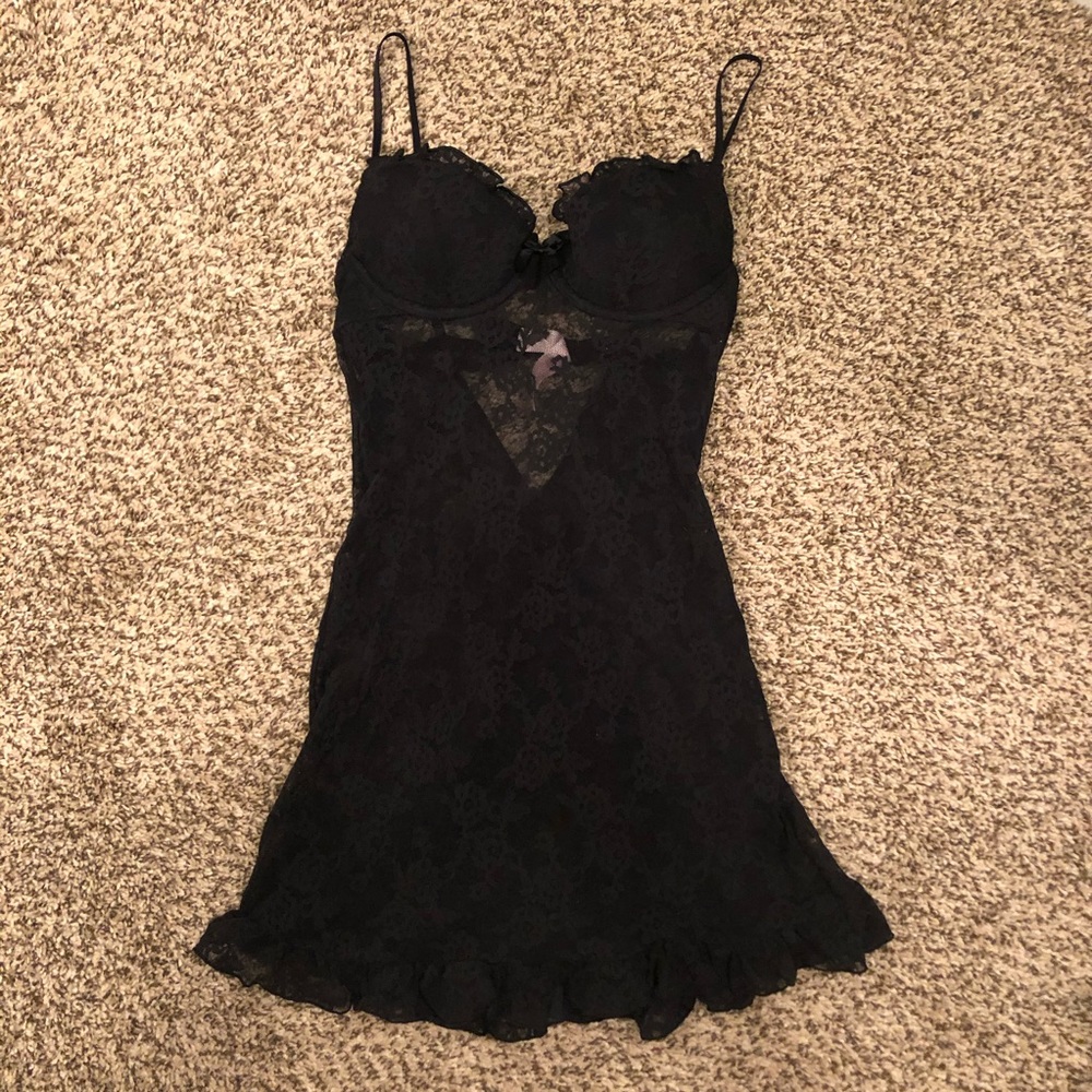 Black Lace Babydoll Nighty